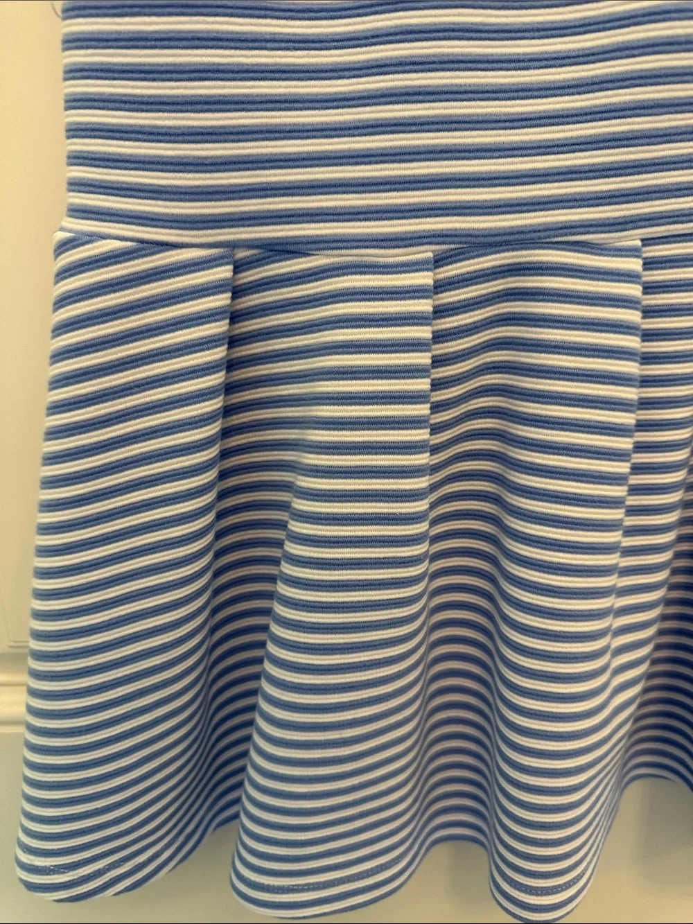 GymbGirls' Blue and White Striped Casual Drop-Waist Dress